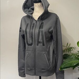 Under Armour Charcoal Zip-Up Hoodie